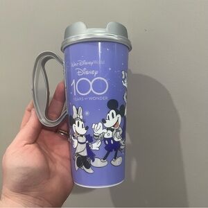 Walt Disney World 100 Years of Wonder Refillable Resort Mug Tumbler Purple
